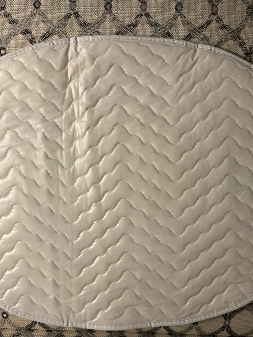 Quilted 3 piece plate/ platter protectors for storage - Cream